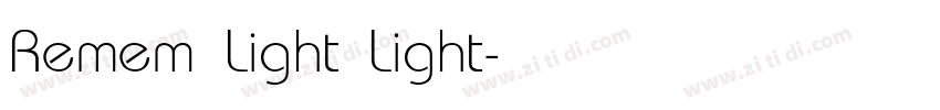 Remem Light Light字体转换